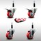 Service Caster 3'' SS Red Poly Swivel 7/8'' Expanding Stem Caster Set 2 Total Lock Brakes, 4PK SCC-SSEXTTL20S314-PPUB-RED-2-S-2-78 - alternate 5